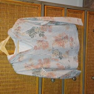 Maurices Gray Floral Hoodie Sweatshirt